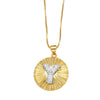 Wholesale Jewelry Simple Style Cross Copper Real Gold Plated Necklace