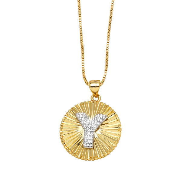 Wholesale Jewelry Simple Style Cross Copper Real Gold Plated Necklace