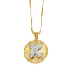 Wholesale Jewelry Simple Style Cross Copper Real Gold Plated Necklace