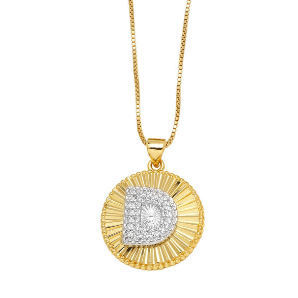 Wholesale Jewelry Simple Style Cross Copper Real Gold Plated Necklace