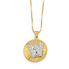 Wholesale Jewelry Simple Style Cross Copper Real Gold Plated Necklace