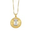 Wholesale Jewelry Simple Style Cross Copper Real Gold Plated Necklace