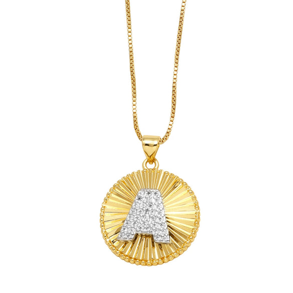 Wholesale Jewelry Simple Style Cross Copper Real Gold Plated Necklace