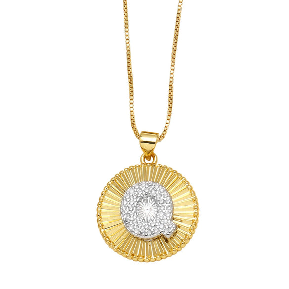 Wholesale Jewelry Simple Style Cross Copper Real Gold Plated Necklace