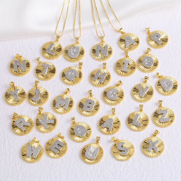 Wholesale Jewelry Simple Style Cross Copper Real Gold Plated Necklace