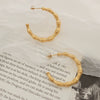Wholesale Jewelry Simple Style Ctype Titanium Steel Earrings