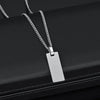 Wholesale Jewelry Simple Style Customization Laser Engraving Solid Color Titanium Steel Plating Cable Chain Pendant Necklace