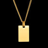 Wholesale Jewelry Simple Style Customization Laser Engraving Solid Color Titanium Steel Plating Cable Chain Pendant Necklace