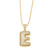 Wholesale Jewelry Simple Style English Letter Copper Pendant Ochain Necklace With Electroplating And Inlaid Zircon