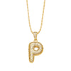Wholesale Jewelry Simple Style English Letter Copper Pendant Ochain Necklace With Electroplating And Inlaid Zircon