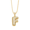 Wholesale Jewelry Simple Style English Letter Copper Pendant Ochain Necklace With Electroplating And Inlaid Zircon