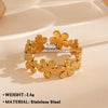 Wholesale Jewelry Simple Style Flower 304 Stainless Steel Plating Open Rings