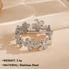 Wholesale Jewelry Simple Style Flower 304 Stainless Steel Plating Open Rings