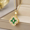 Wholesale Jewelry Simple Style Flower Titanium Steel Irregular Plating Pendant Necklace