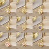 Wholesale Jewelry Simple Style Flower Titanium Steel Irregular Plating Pendant Necklace