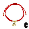 Wholesale Jewelry Simple Style Fruit Cherry Copper Pendant Bracelet With Gold Plated Electroplating