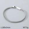 Wholesale Jewelry Simple Style Geometric 304 Stainless Steel 18K Gold Plated Foxtail Chain Bracelets Necklace