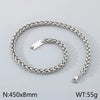 Wholesale Jewelry Simple Style Geometric 304 Stainless Steel 18K Gold Plated Foxtail Chain Bracelets Necklace