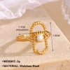 Wholesale Jewelry Simple Style Geometric 304 Stainless Steel Plating Open Rings