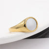 Wholesale Jewelry Simple Style Geometric 304 Stainless Steel Shell 18K Gold Plated Rings