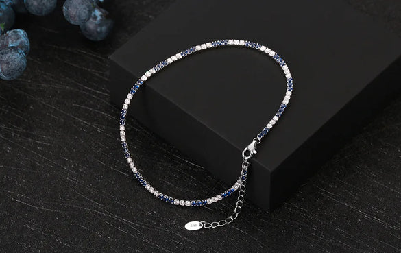 Wholesale Jewelry Simple Style Geometric 925 Sterling Silver Zircon Anklet