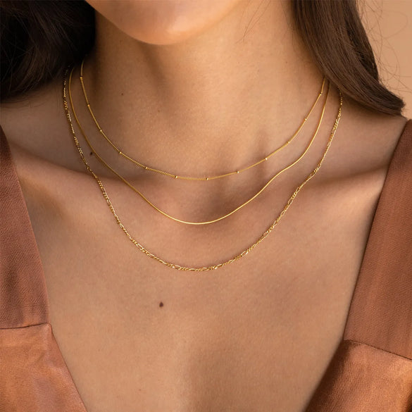 Wholesale Jewelry Simple Style Geometric Solid Color Titanium Steel Chain Necklace