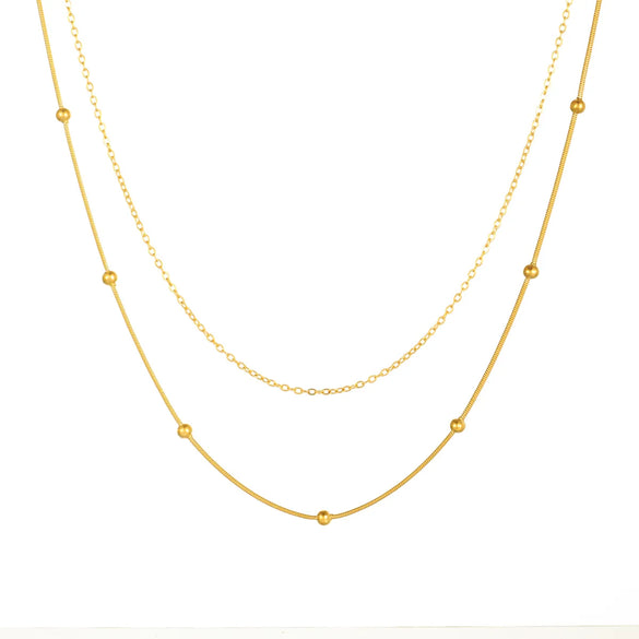 Wholesale Jewelry Simple Style Geometric Solid Color Titanium Steel Chain Necklace