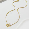 Wholesale Jewelry Simple Style Heart Shape 304 Stainless Steel Gold Plated Pendant Necklace