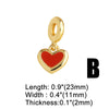 Wholesale Jewelry Simple Style Heart Shape Copper Goldplated Pendant Bracelet