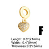 Wholesale Jewelry Simple Style Heart Shape Copper Goldplated Pendant Bracelet