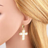 Wholesale Jewelry Simple Style Heart Shape Copper 18K Gold Plated Pearl Love Earrings For Women