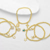 Wholesale Jewelry Simple Style Heart Shape Copper 18K Gold Plated Pendant Bracelet