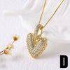 Wholesale Jewelry Simple Style Heart Shape Copper Necklace With Electroplating