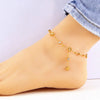 Wholesale Jewelry Simple Style Heart Shape Flower 304 Stainless Steel Anklet