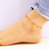 Wholesale Jewelry Simple Style Heart Shape Flower 304 Stainless Steel Anklet