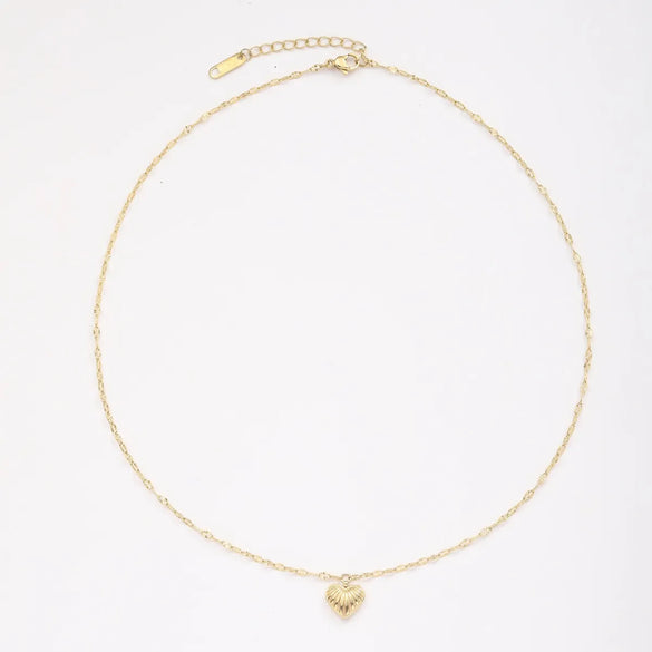 Wholesale Jewelry Simple Style Heart Shape Titanium Steel Pendant Necklace