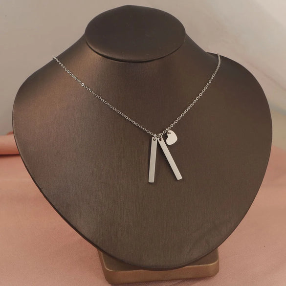 Wholesale Jewelry Simple Style Heart Shape Titanium Steel Pendant Necklace