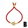 Wholesale Jewelry Simple Style Heart Shaped Copper Goldplated Electroplating Bracelet
