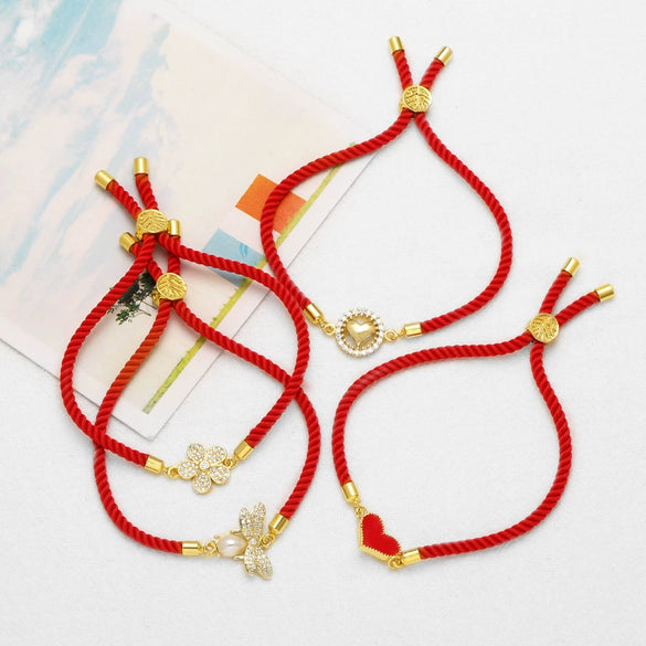 Wholesale Jewelry Simple Style Heart Shaped Copper Goldplated Electroplating Bracelet