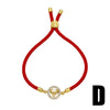 Wholesale Jewelry Simple Style Heart Shaped Copper Goldplated Electroplating Bracelet