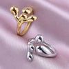 Wholesale Jewelry Simple Style Human Solid Color 304 Stainless Steel 18K Gold Plated Polishing Open Rings