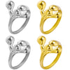 Wholesale Jewelry Simple Style Human Solid Color 304 Stainless Steel 18K Gold Plated Polishing Open Rings