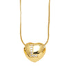 Wholesale Jewelry Simple Style Inlaid Zircon Heart Pendant Necklace Copper Electroplating