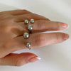 Wholesale Jewelry Simple Style Korean Style Round Solid Color 316 Stainless Steel  18K Gold Plated Irregular Open Rings