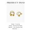 Wholesale Jewelry Simple Style Korean Style Round Solid Color 316 Stainless Steel  18K Gold Plated Irregular Open Rings