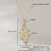 Wholesale Jewelry Simple Style Leaf Copper Electroplated Ochain Pendant Necklace
