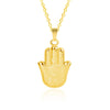 Wholesale Jewelry Simple Style Palm 304 Stainless Steel 18K Gold Plated Pendant Necklace