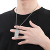 Wholesale Jewelry Simple Style Rectangle 304 Stainless Steel MNE0129-Ball Bead Chain Pendant Necklace