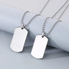 Wholesale Jewelry Simple Style Rectangle 304 Stainless Steel MNE0129-Ball Bead Chain Pendant Necklace