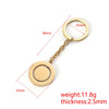 Wholesale Jewelry Simple Style Round 304 Stainless Steel Plating Cable Chain Pendant Necklace Keychain